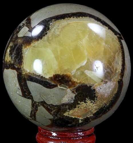 Polished Septarian Sphere - Madagascar #67843